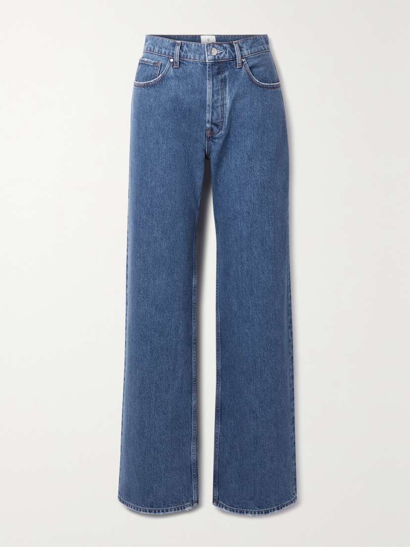 Anine Bing Hugh High-rise Straight-leg Organic Jeans