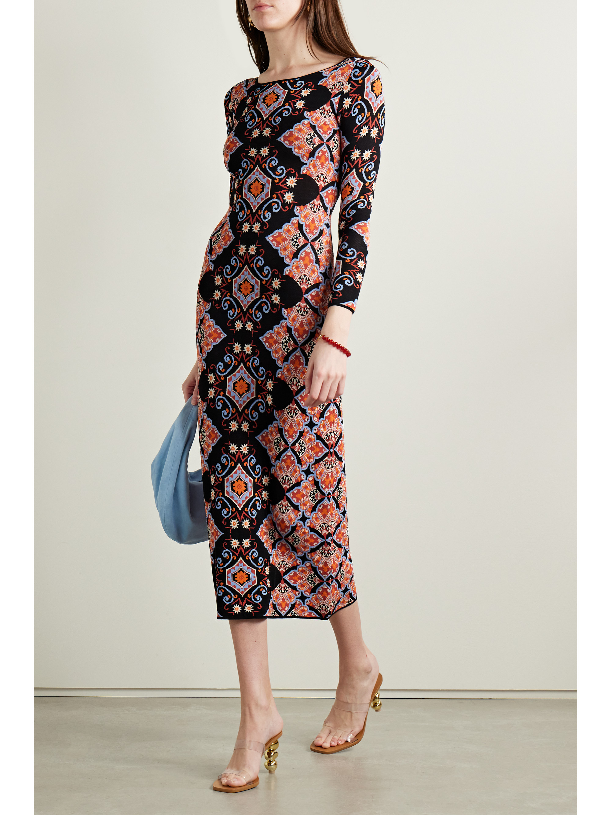 knitted dress wool Xaden Wool Mix Knit Mini Dress - Oat Marle main image 1