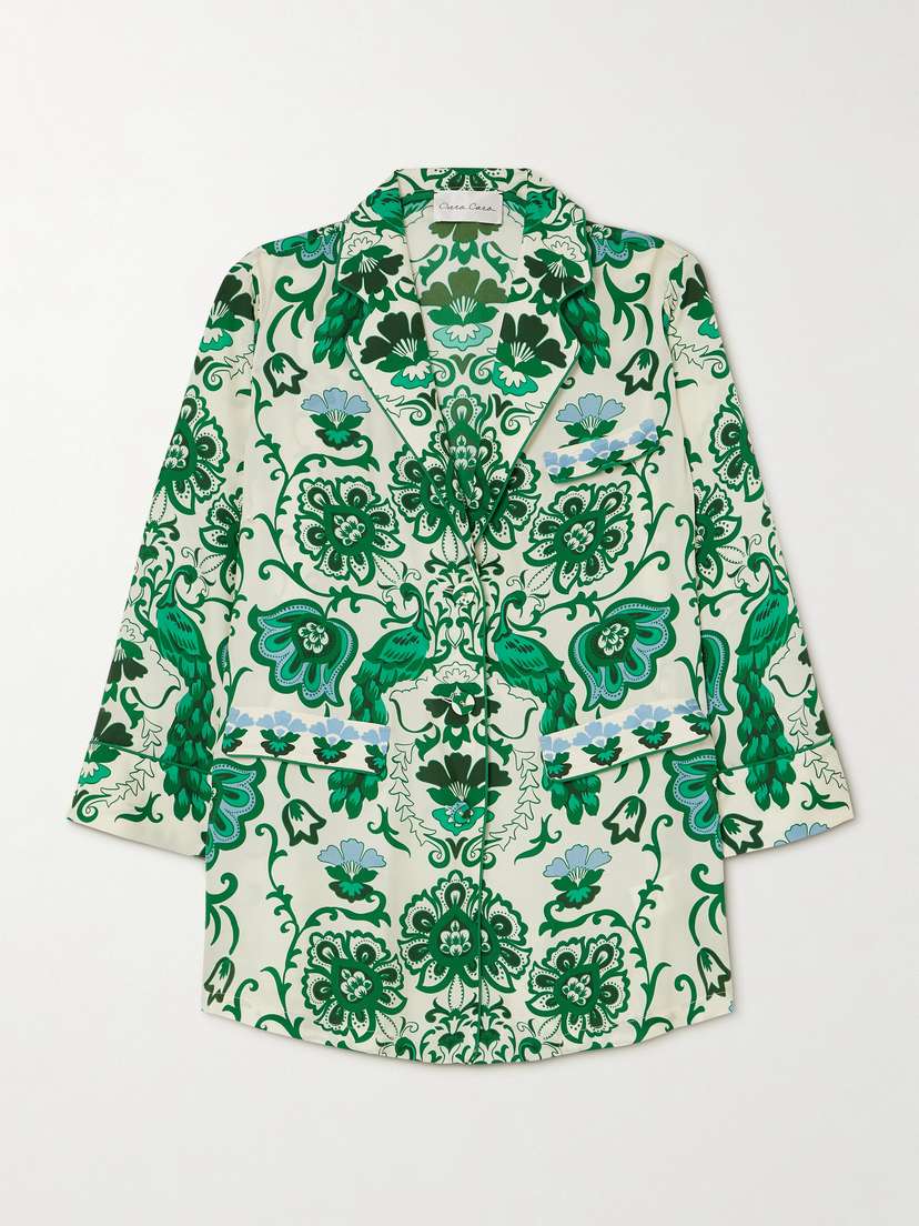 Cara Cara Venezia Printed Silk-twill Jacket