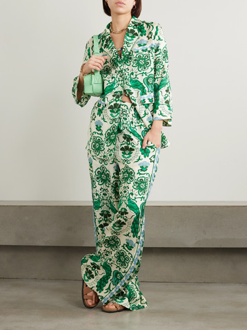 Cara Cara Venezia printed silk-twill jacket