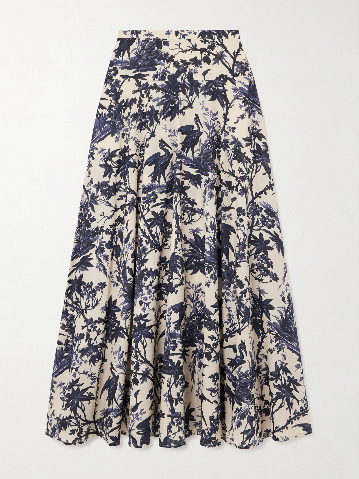 Cara Cara Gabriella Printed Cotton-voile Maxi Skirt In Blue