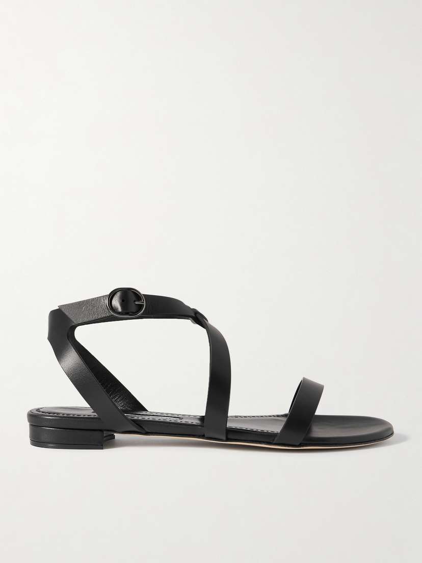 Manolo Blahnik Magalou Leather Sandals