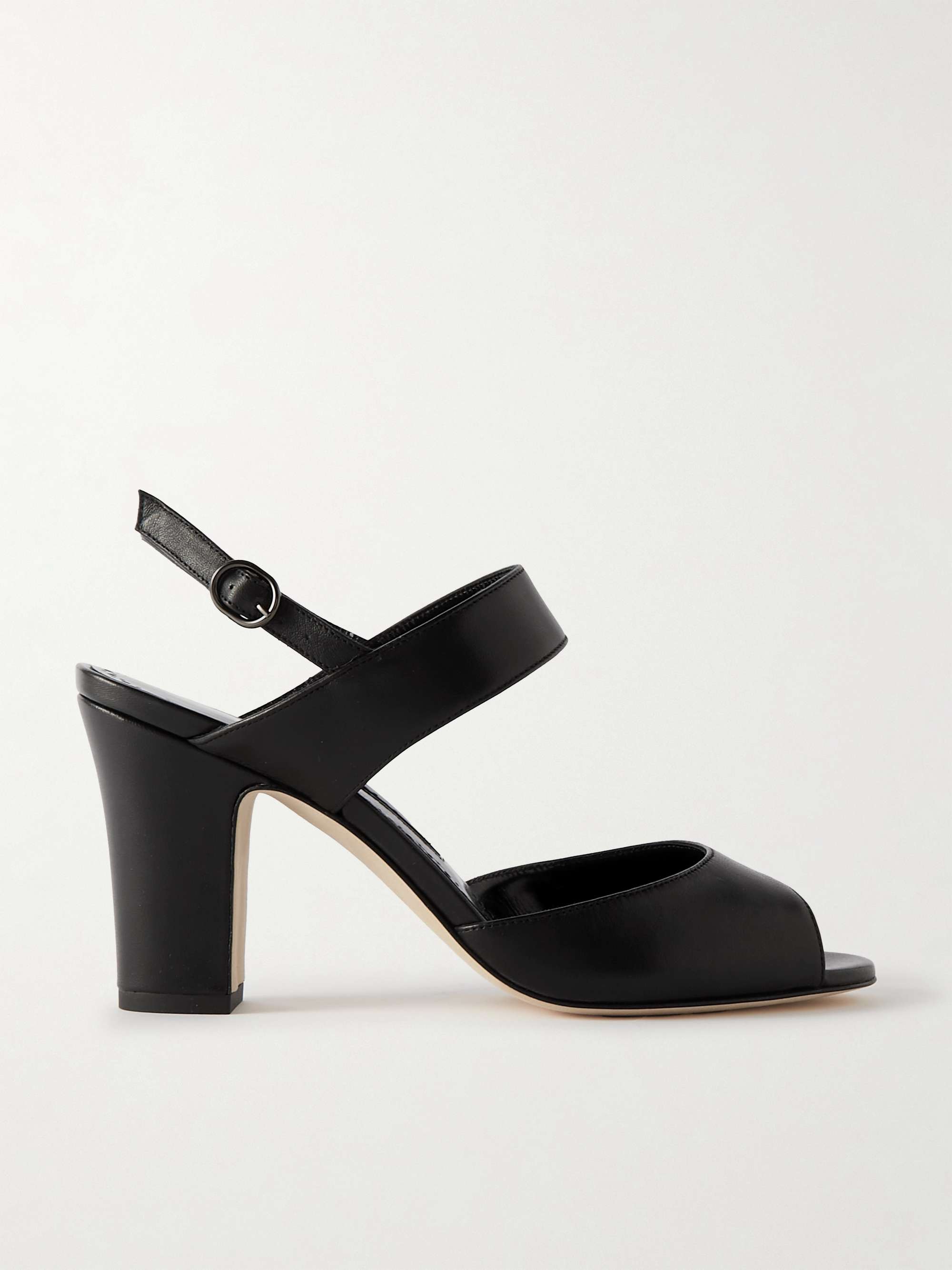 MANOLO BLAHNIK Khiko 90 leather slingback sandals | NET-A-PORTER MANOLO BLAHNIK Khiko 90 leather slingback sandals | NET-A-PORTER