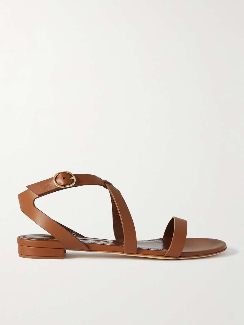 Manolo Blahnik Magalou Leather Sandals