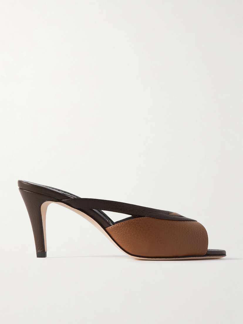 Manolo Blahnik Floramu 70 Leather Mules