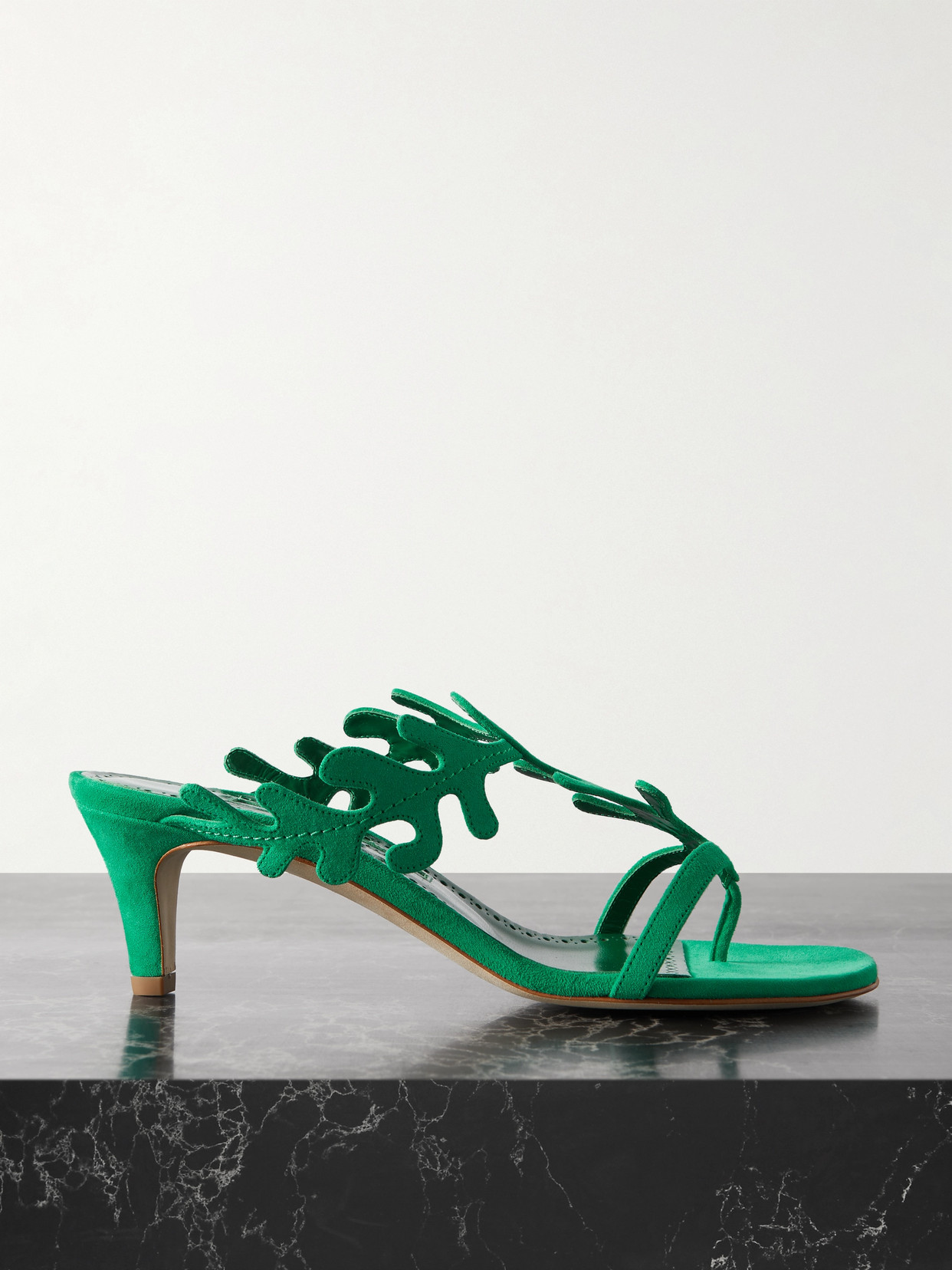 Manolo Blahnik - Hidrag 50 Suede Mules - Green
