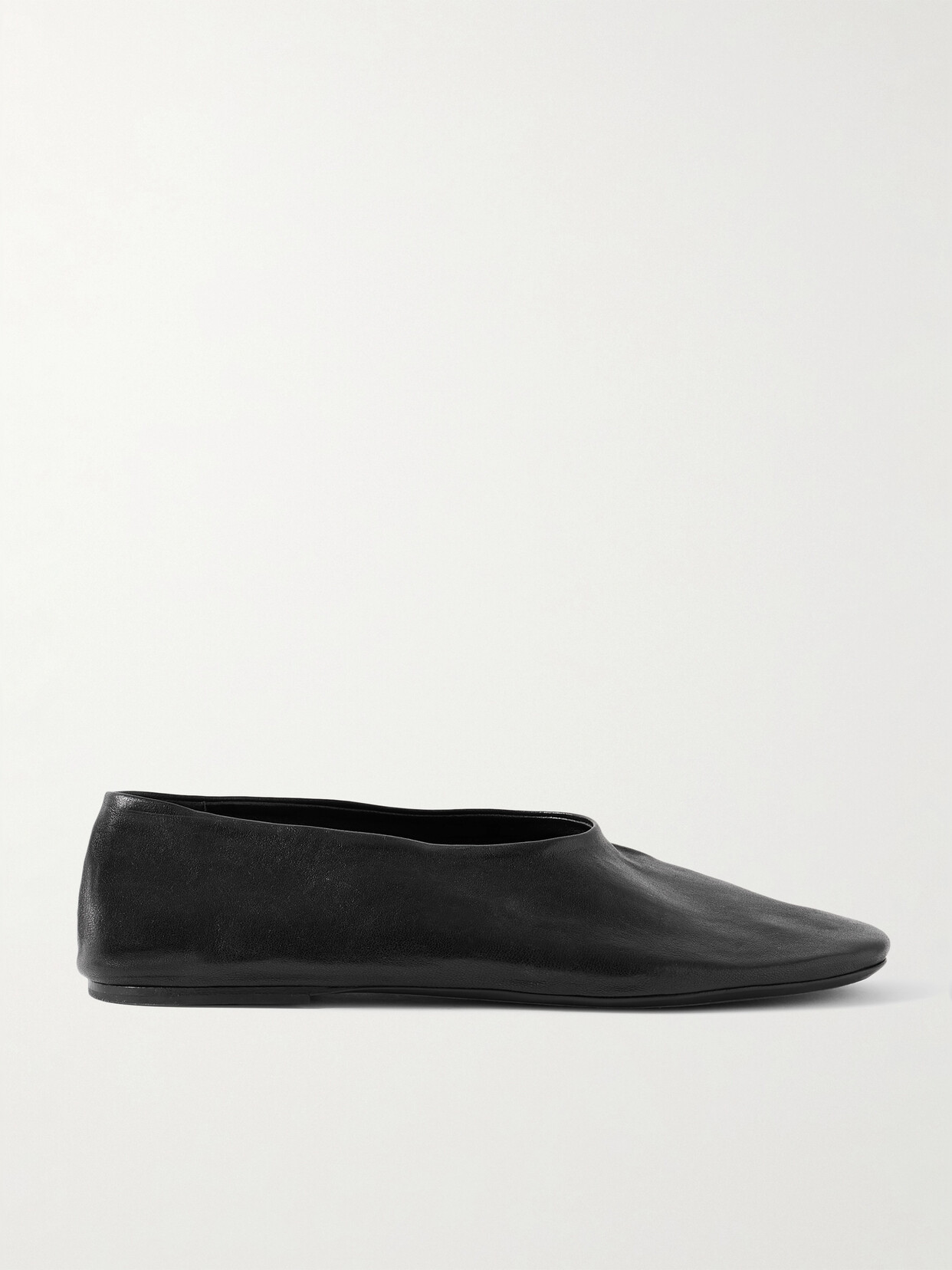 Khaite - Maiden Ballerina Leather Ballet Flats - Black