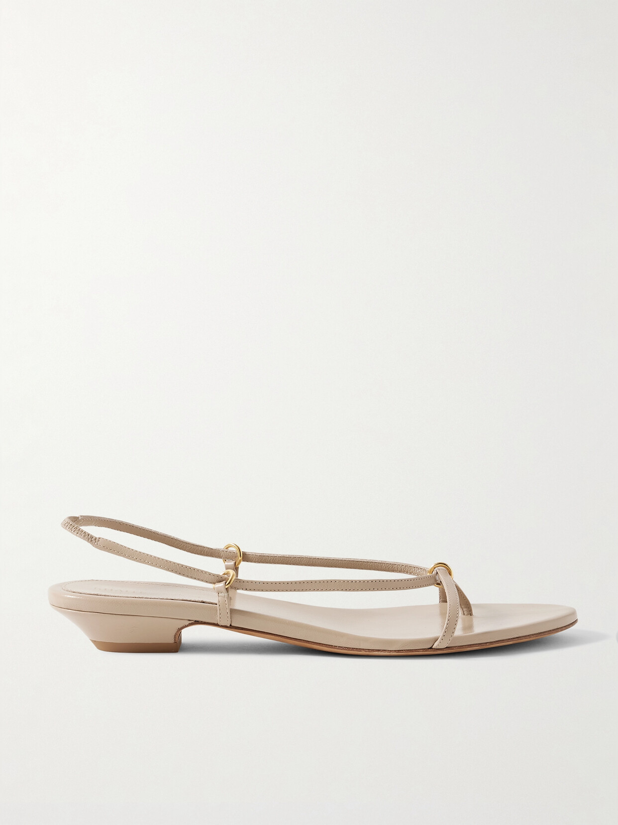 Khaite Marion Leather Sandals In Neutrals