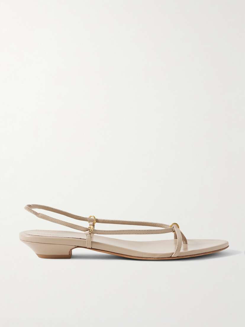 Khaite Marion Leather Sandals - IT36