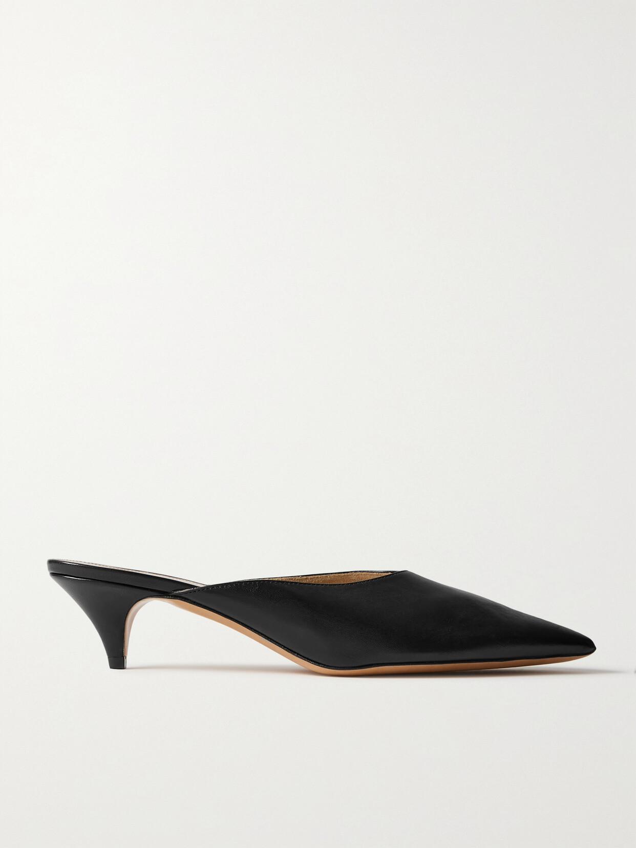 Shop Khaite River Leather Mules In Black