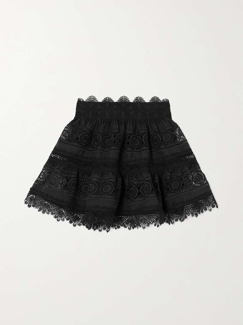 WAIMARI + Net Sustain Ines Guipure Lace And Poplin Mini Skirt - x large