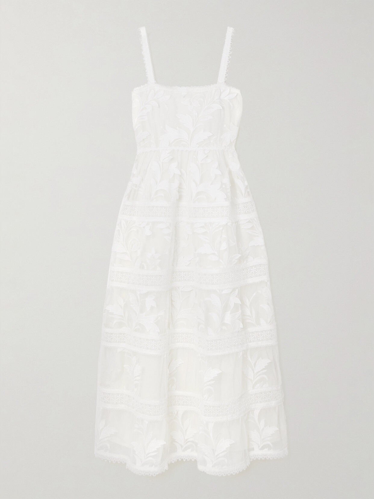 Waimari Paradisia Floral Midi Dress In White