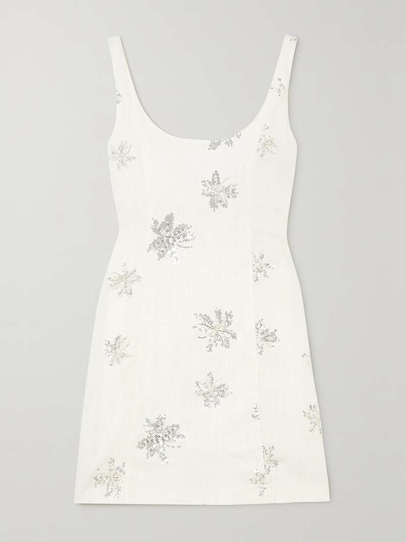 WAIMARI + Net Sustain Amelia Embellished Gauze Mini Dress - x large