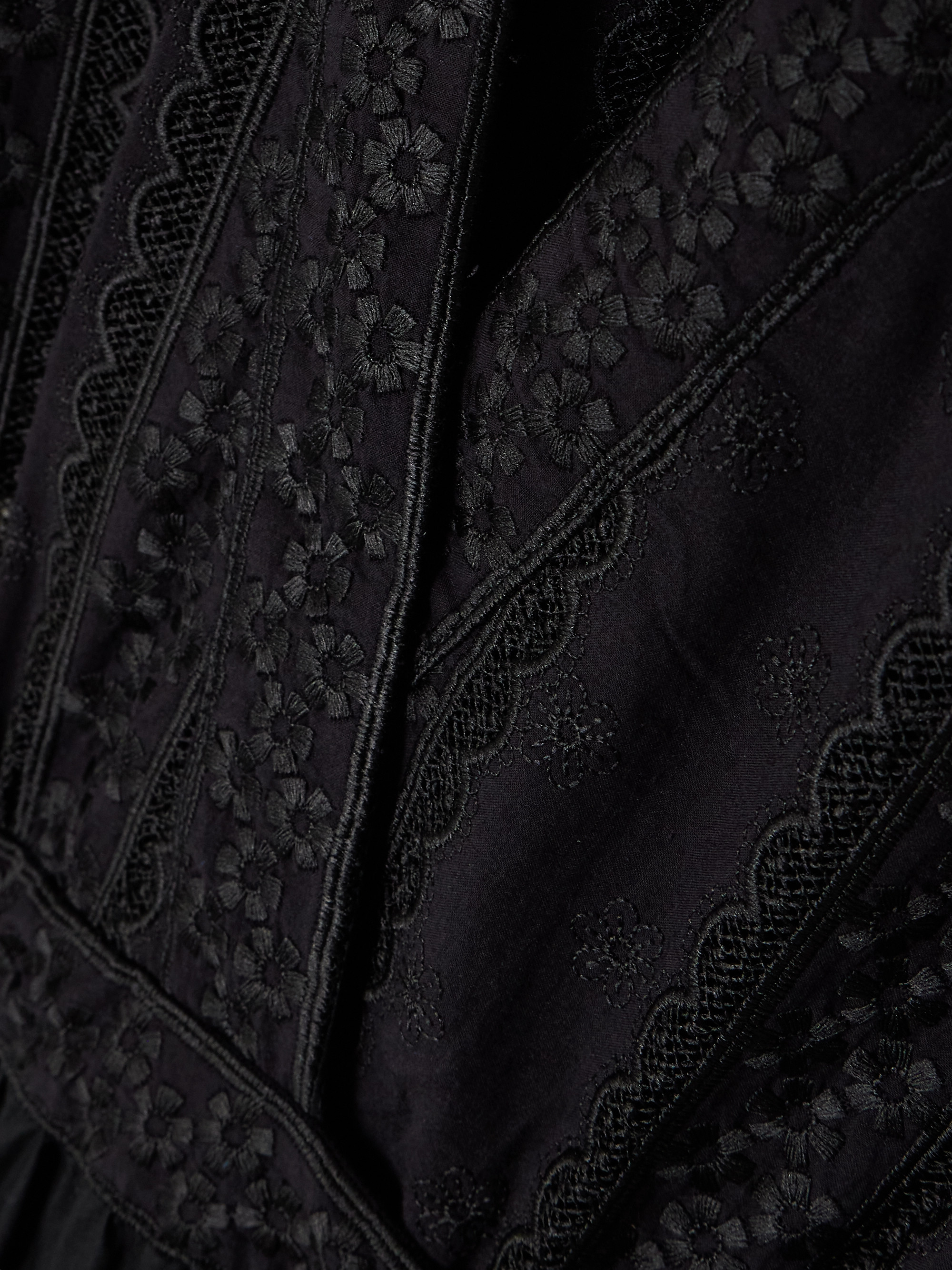 WAIMARI + NET SUSTAIN Aurora lace-trimmed embroidered cotton-blend wrap dress thumbnail