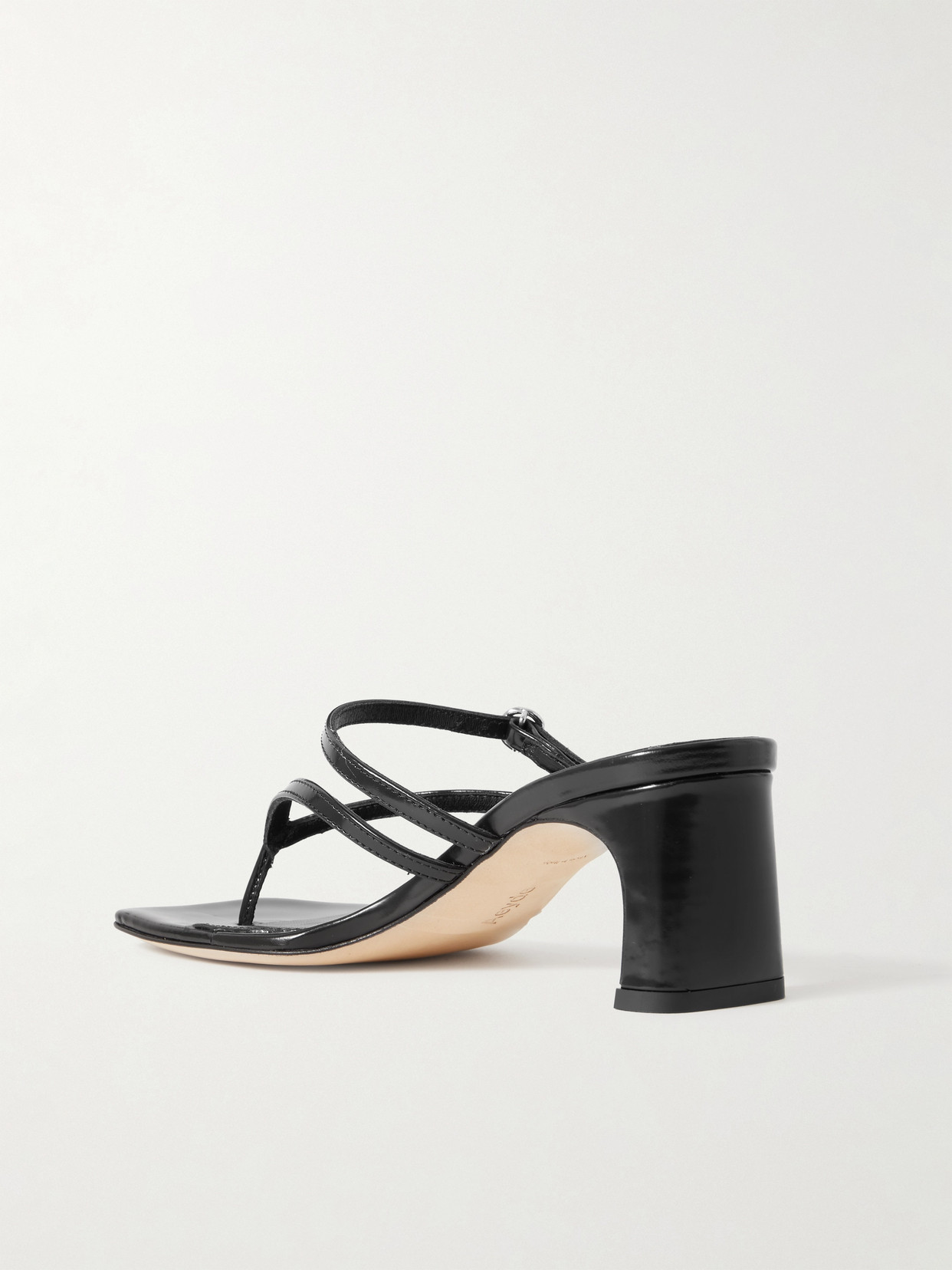 Aeyde Giselle Leather Sandals In Black