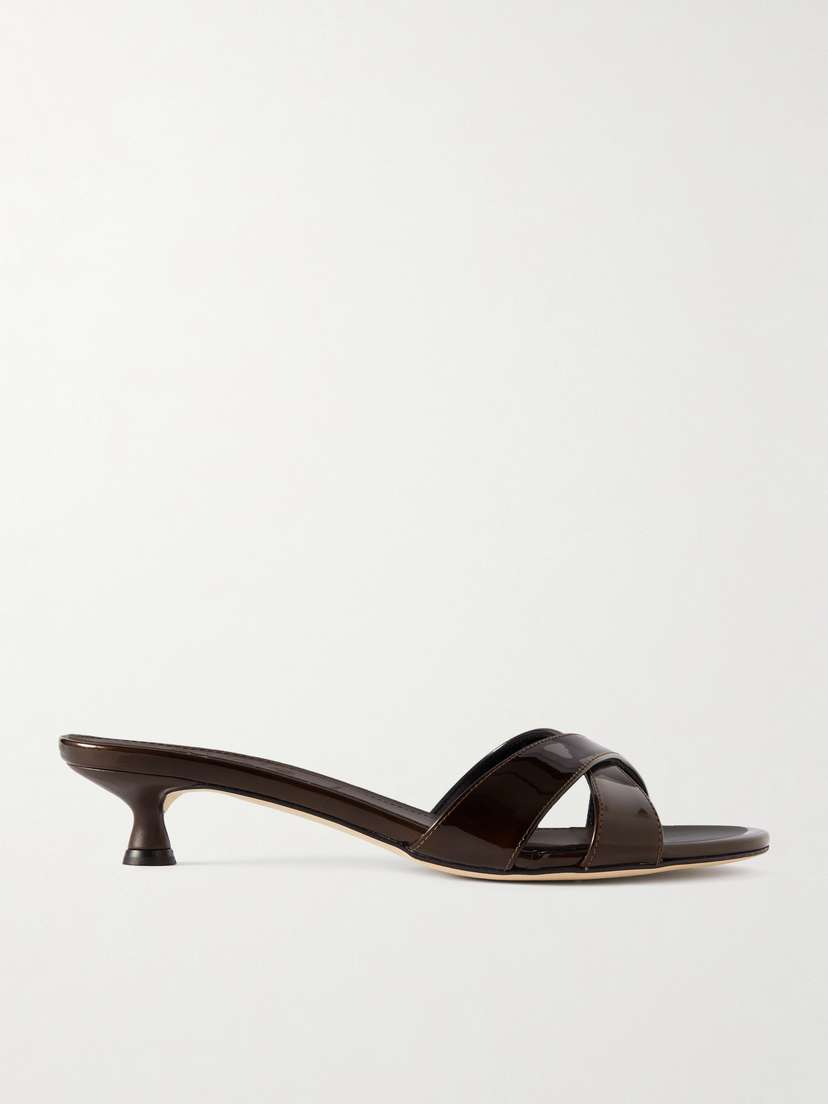 aeyde Stina Patent-leather Mules