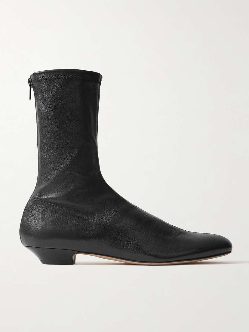 Khaite Leather Ankle Boots