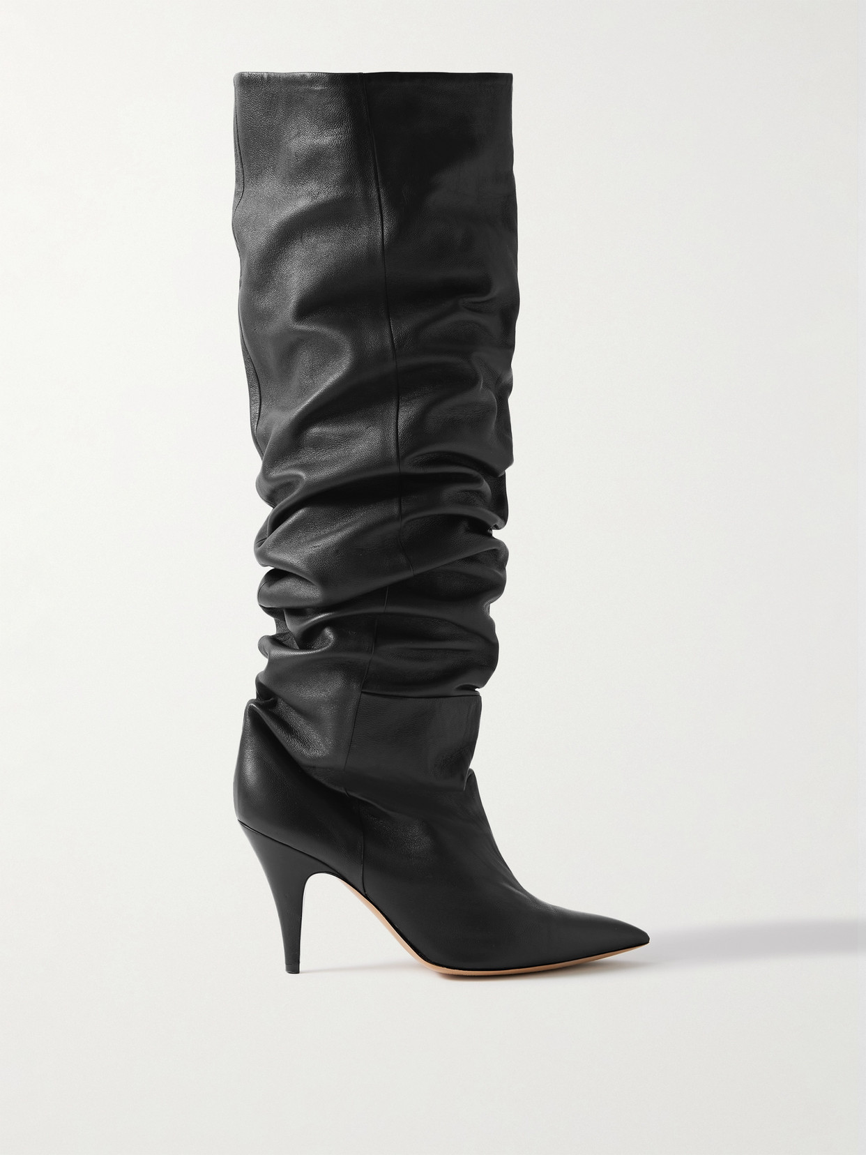 Shop Khaite River Leather Boots In Black