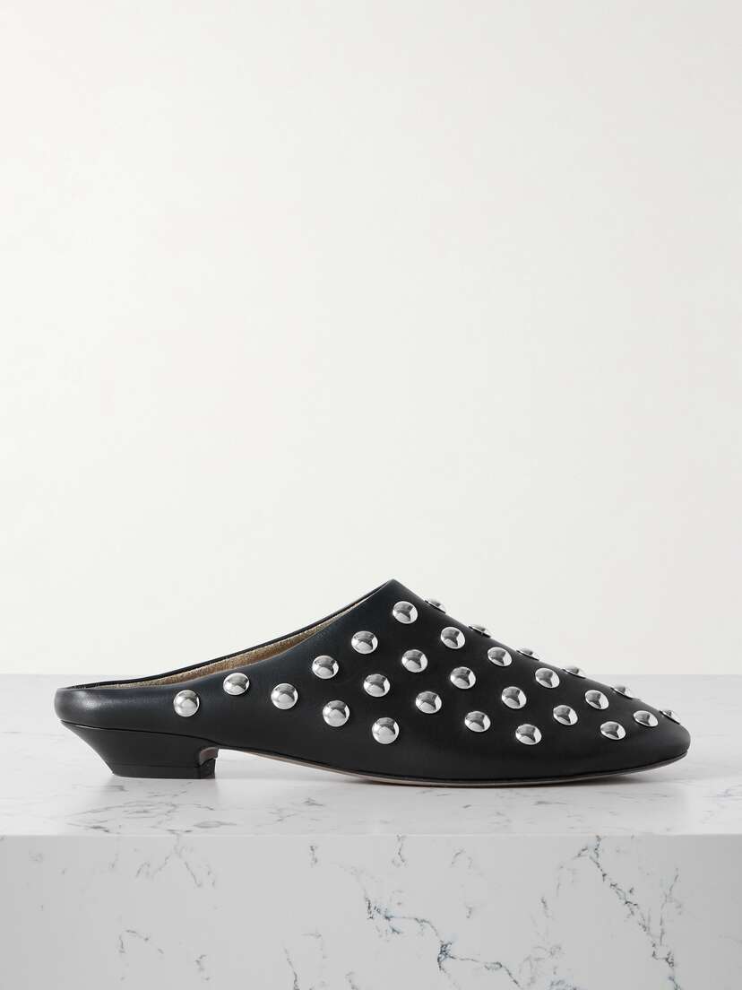 Khaite Otto Studed Leather Mules