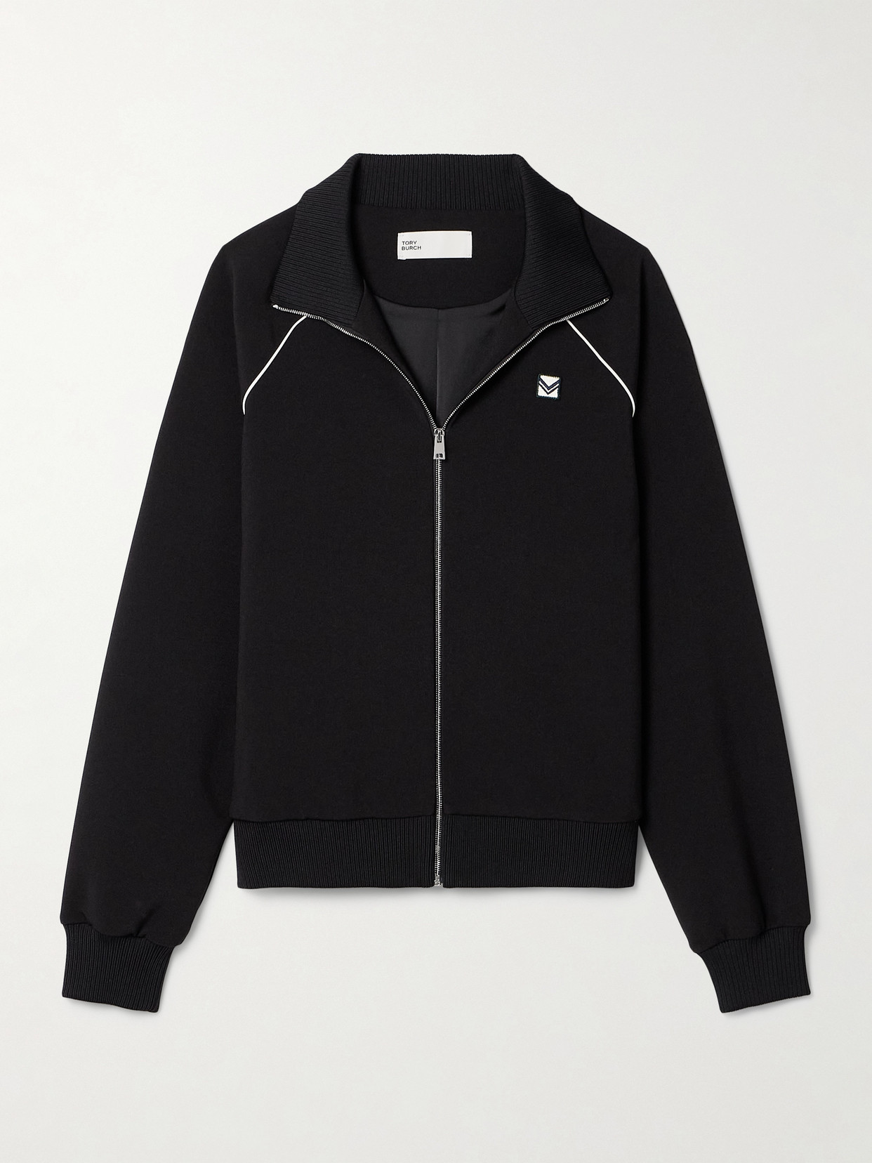 Tory Sport Raglan Sleeve Tech Track Jacket In Black