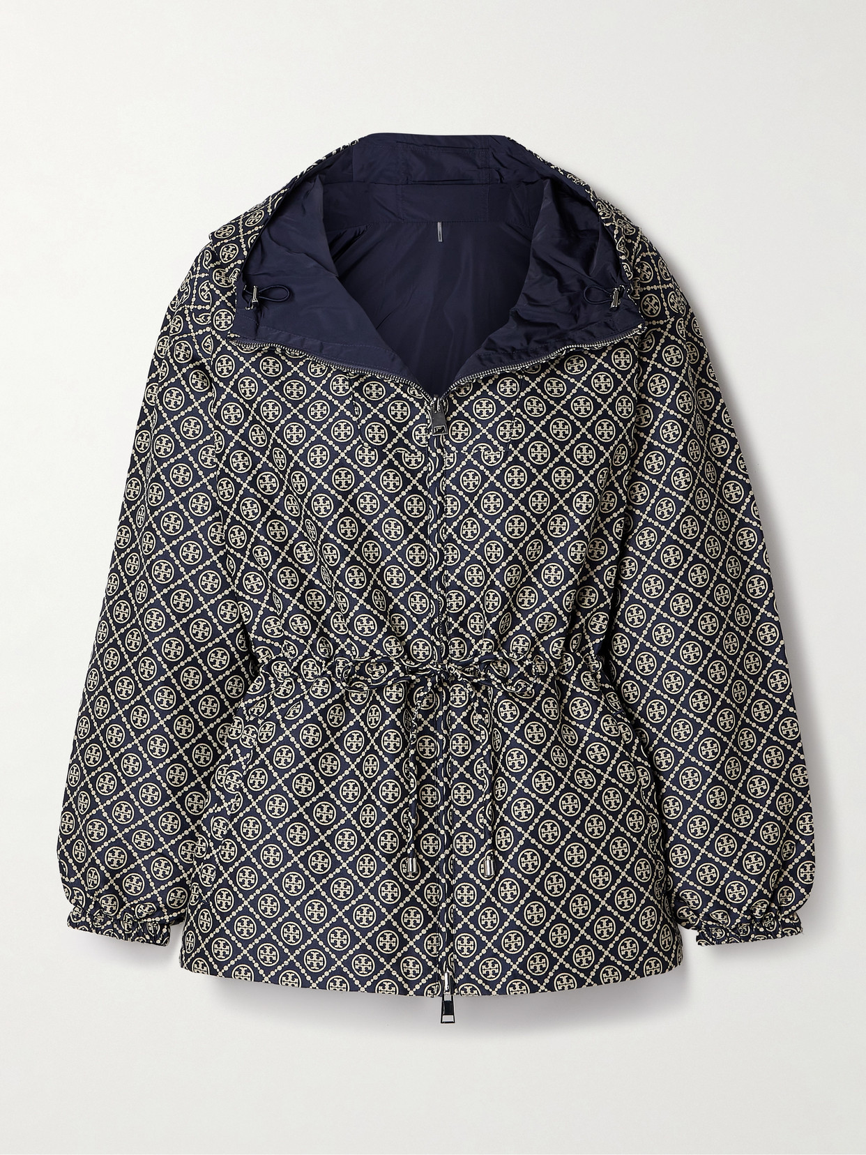 Shop Tory Sport Reversible Twill-jacquard Jacket In Blue