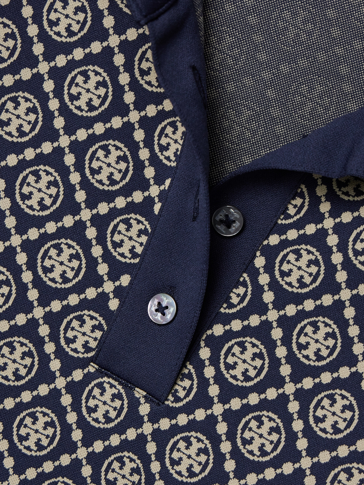 Tory Sport Tory Burch T Monogram Nylon Polo Dress In Blue