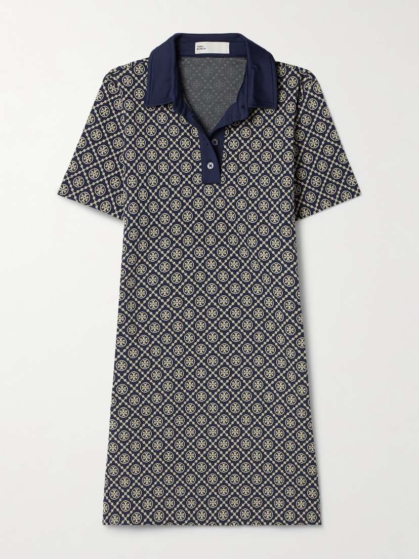 Tory Sport Jacquard-knit Mini Dress