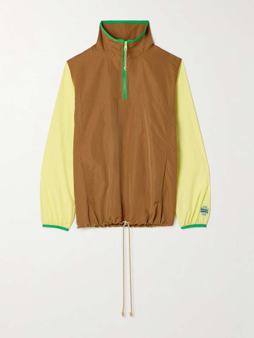 Tory Sport Color-block Crinkled-shell Jacket