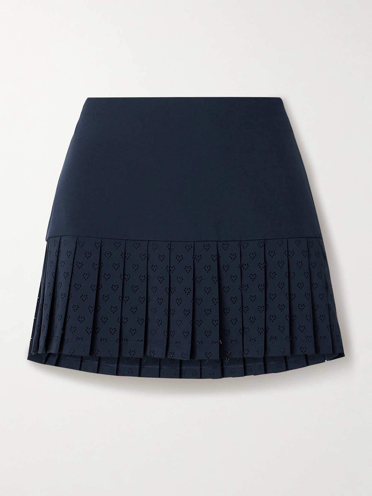 Tory Sport Logo Pleated Tennis Skirt In Tory Navy Mini Hearts