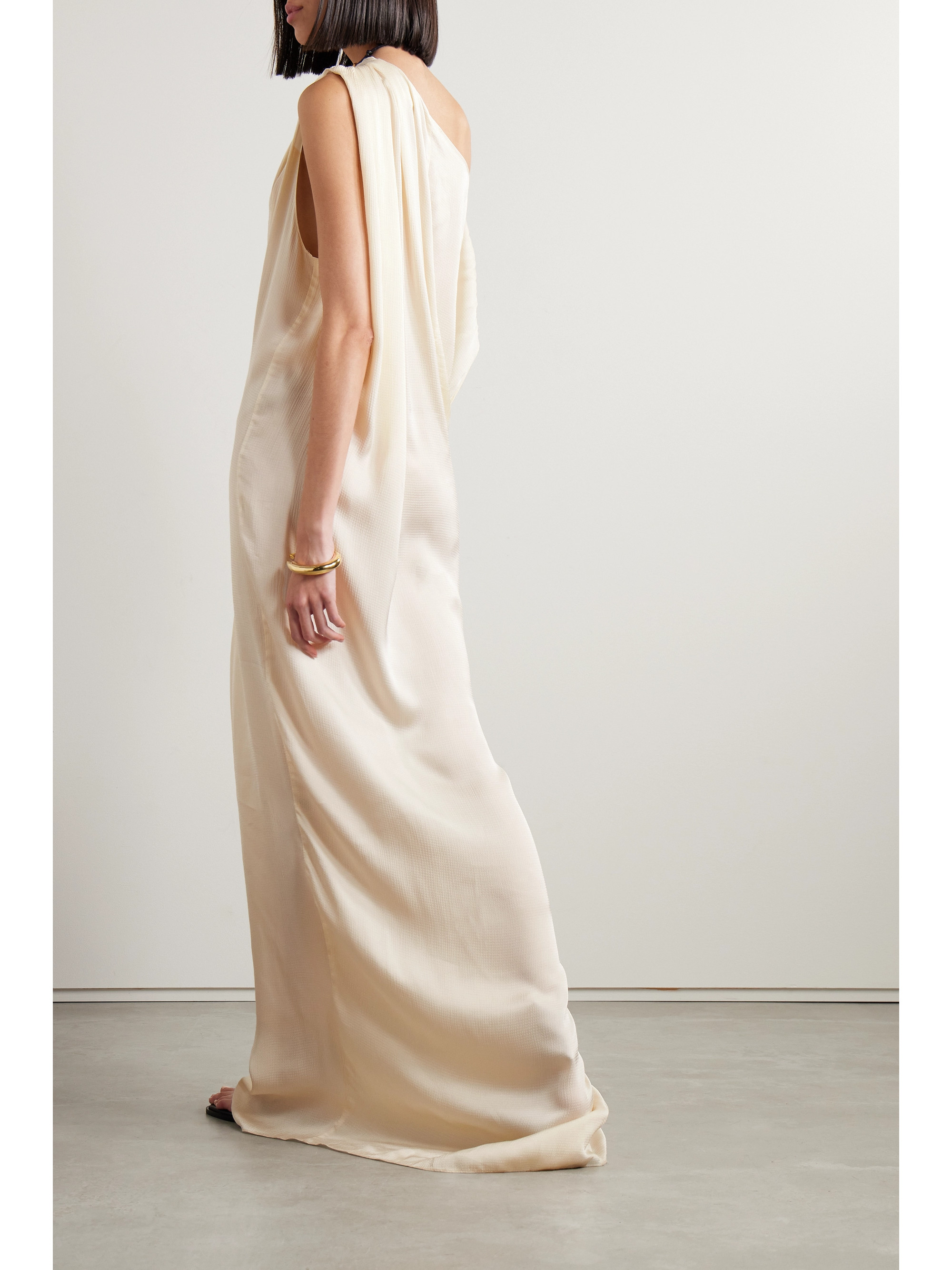 Bondi Born - + NET SUSTAIN Ardea draped seersucker maxi dress | Plush Bondi Born - + NET SUSTAIN Ardea draped seersucker maxi dress | Plush