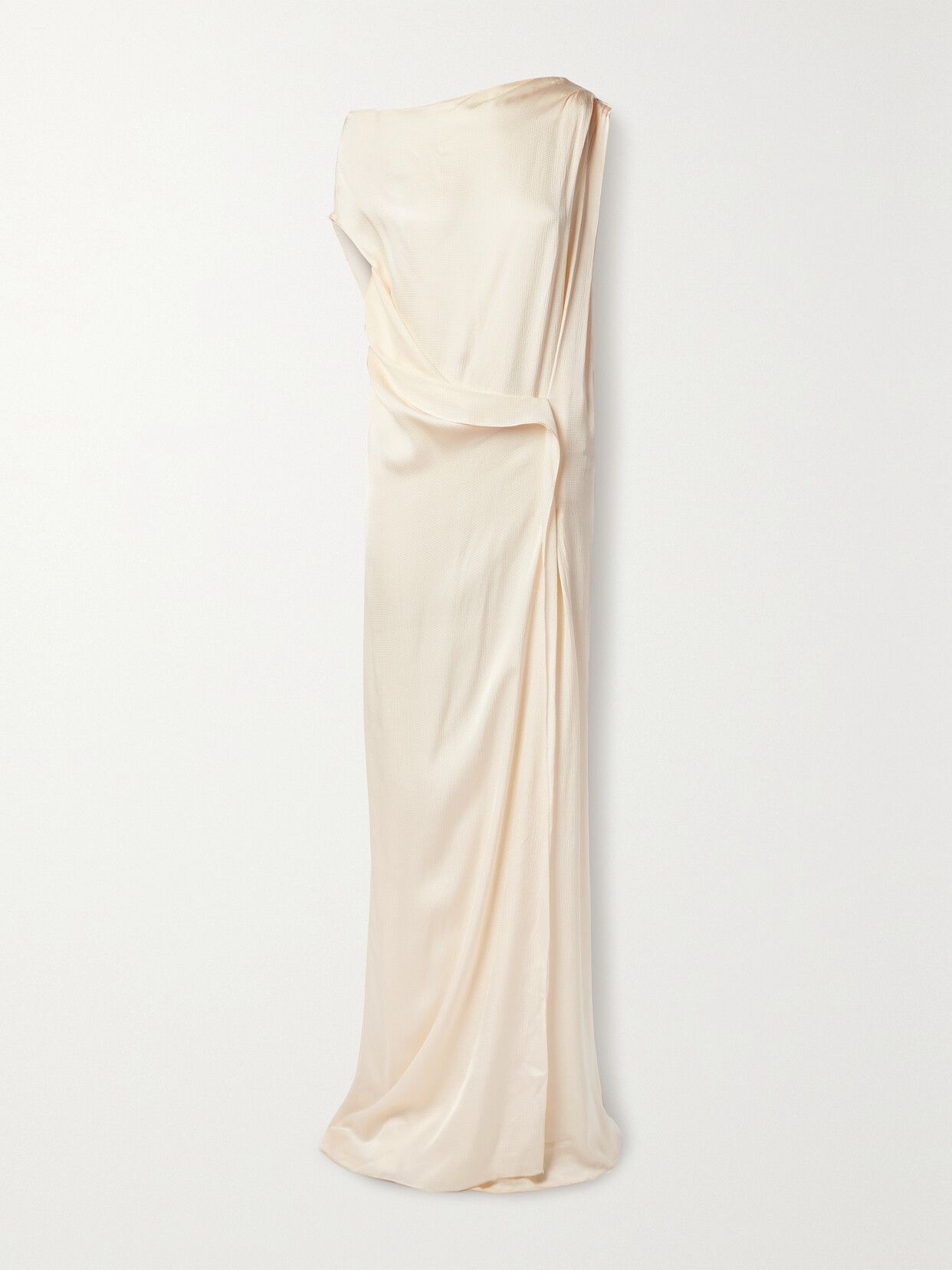 BONDI BORN - + Net Sustain Ardea Draped Seersucker Maxi Dress - Off-white