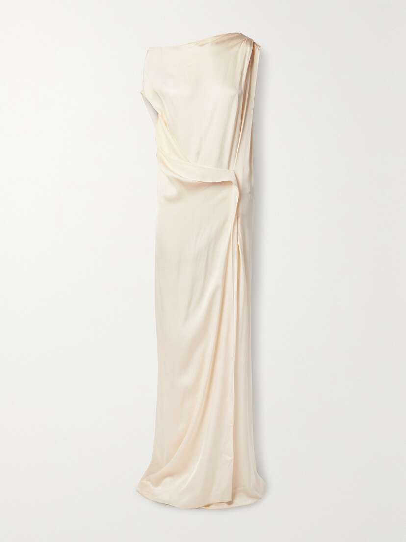 Bondi Born + Net Sustain Ardea Draped Seersucker Maxi Dress