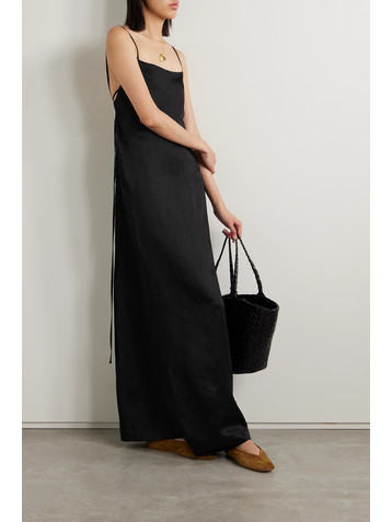 Bondi Born + NET SUSTAIN Faro open-back satin maxi dress
