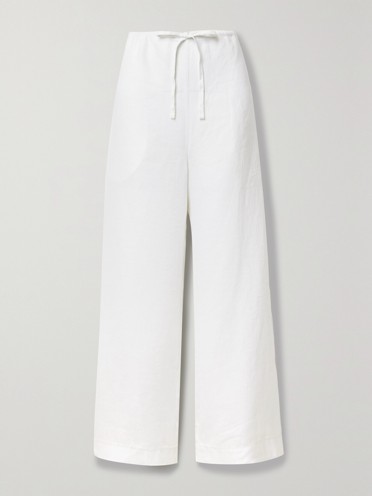 BONDI BORN - + Net Sustain Delphi Organic Linen Straight-leg Pants - White