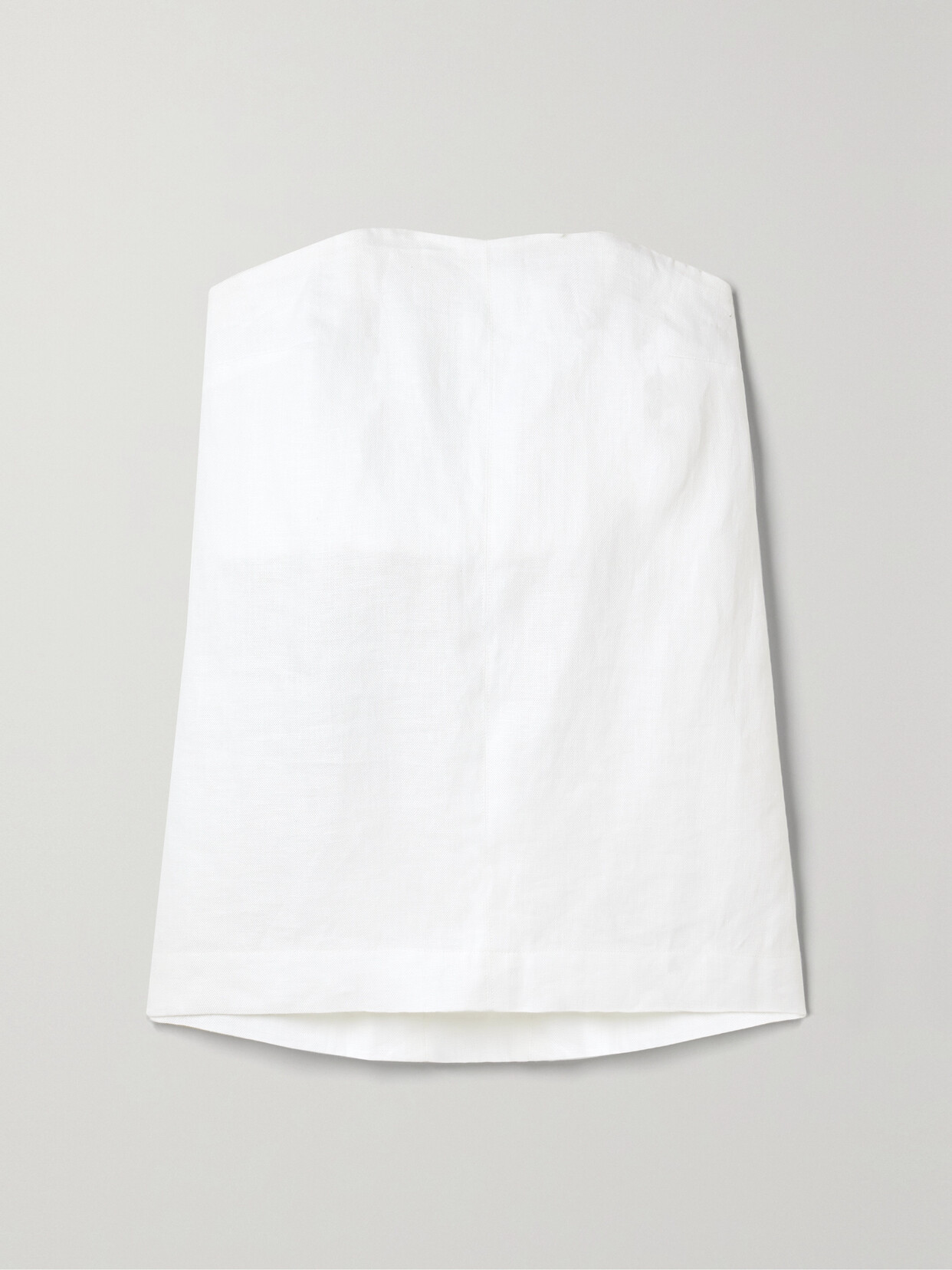 Bondi Born + Net Sustain Delphi Strapless Organic Linen Top In White