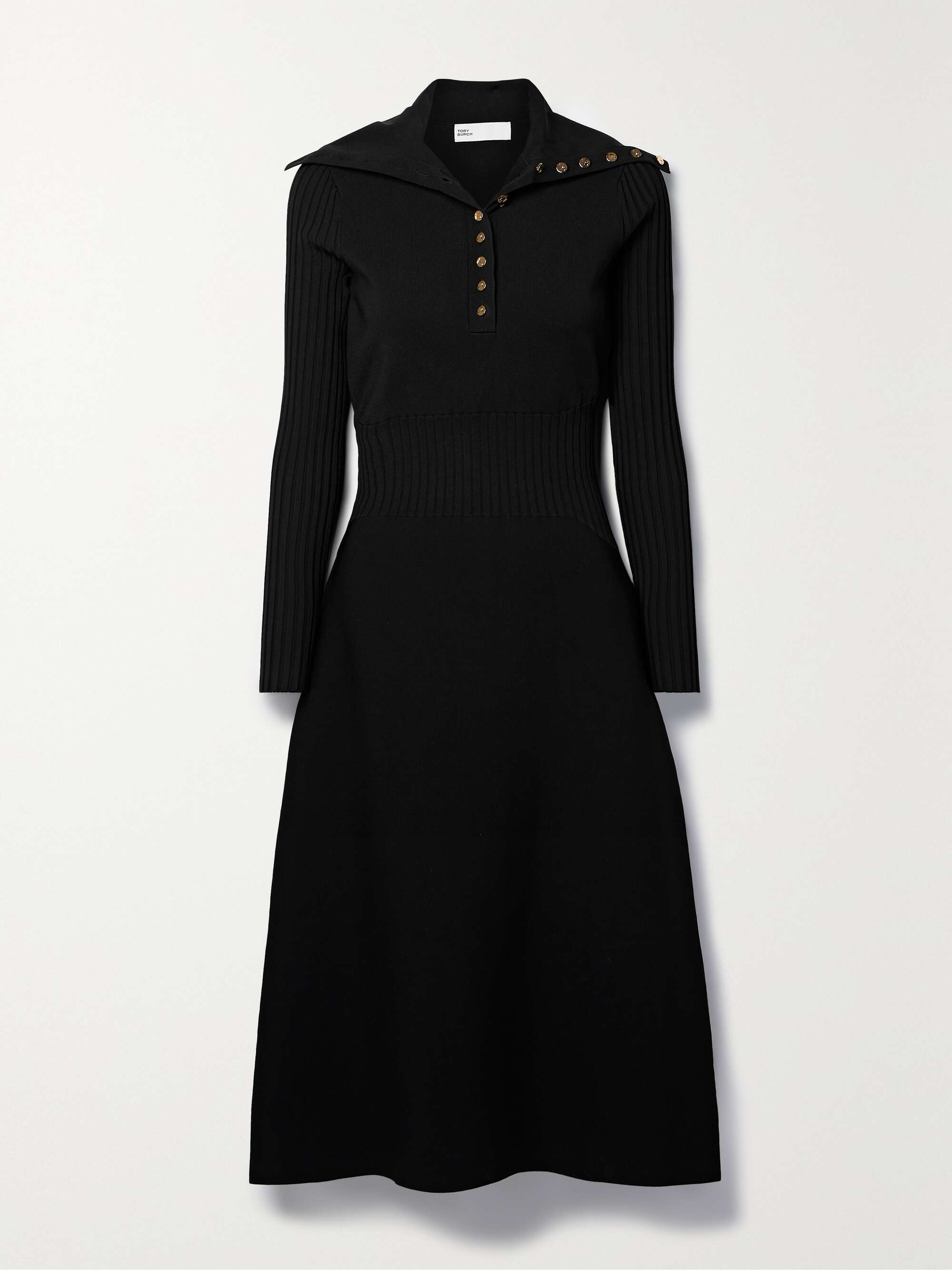 TORY BURCH Ribbed knit midi dress | NET-A-PORTER