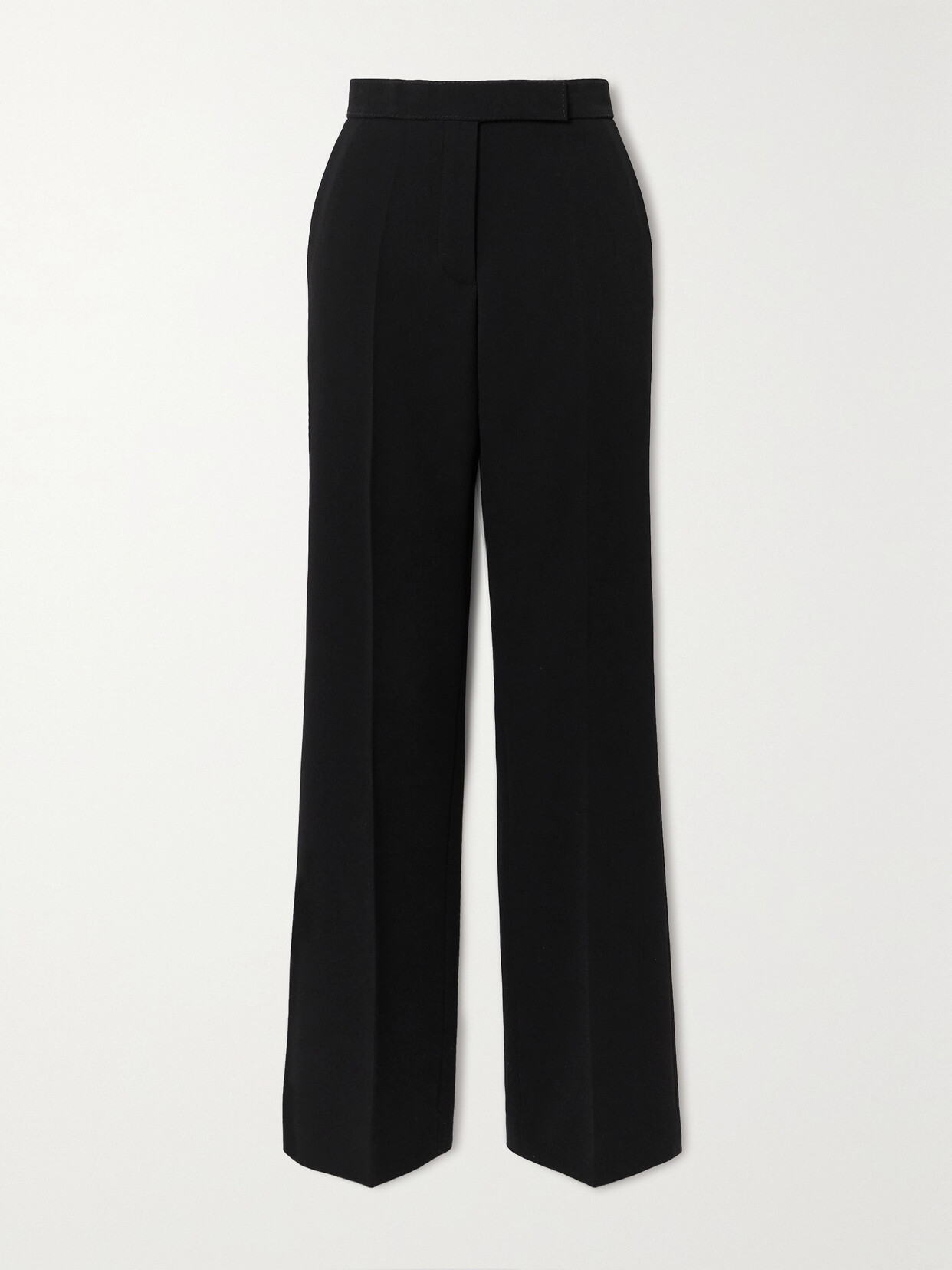 Tory Burch Pleated Crepe Bootcut Pants In Black