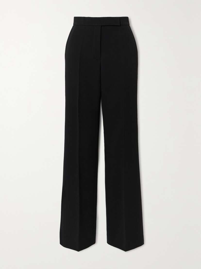 Tory Burch Pleated Crepe Bootcut Pants