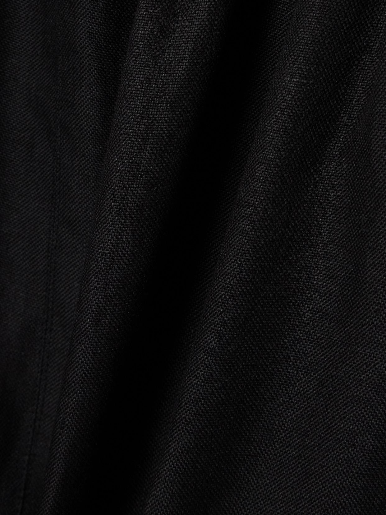 Bondi Born + Net Sustain Delphi Organic Linen Midi Dress In Black