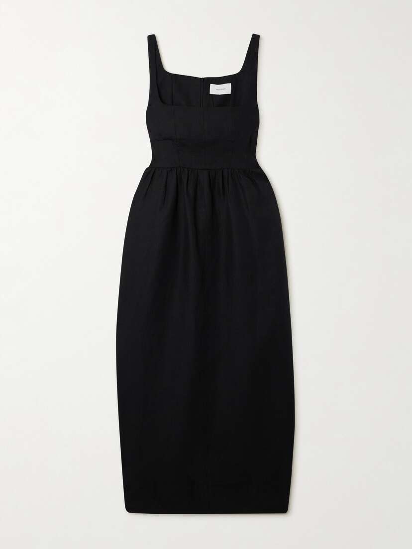 Bondi Born + Net Sustain Delphi Organic Linen Midi Dress