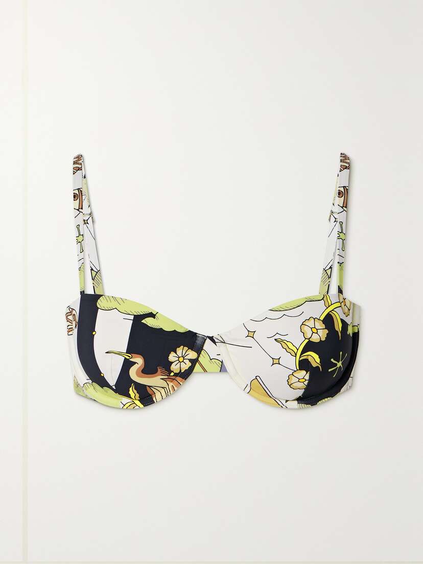 Tory Burch Printed Underwired Bikini Top