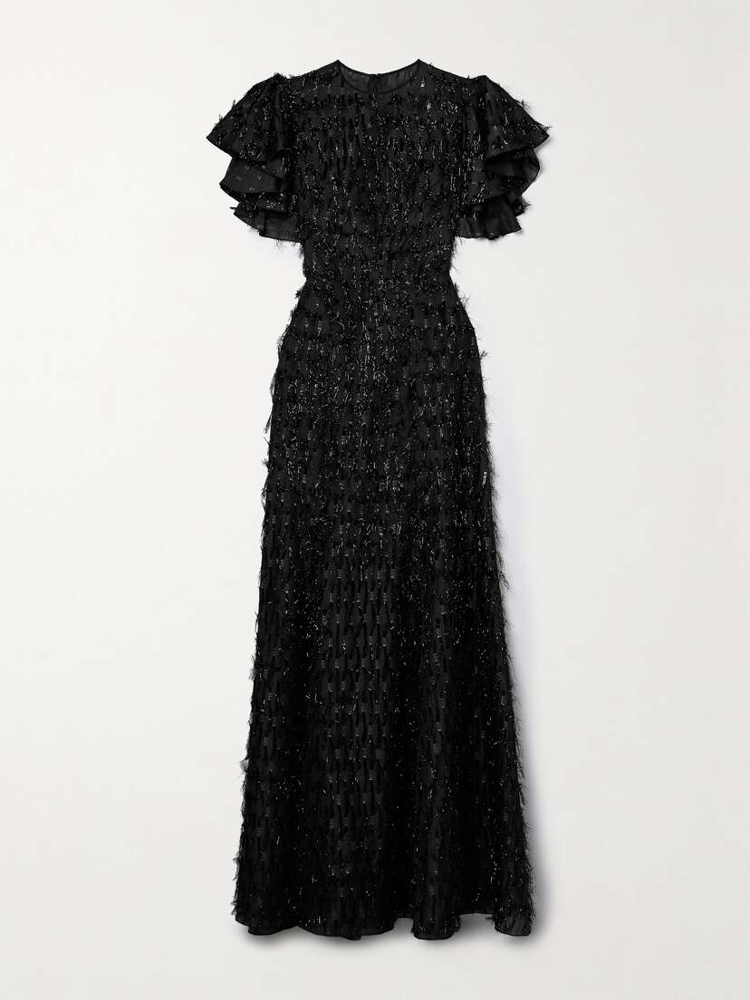 The Vampire's Wife The Light Sleeper Ruffled Fil Coupé-chiffon Gown -  - UK 14