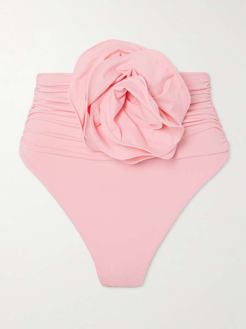 Magda Butrym Appliquéd Ruched Bikini Briefs