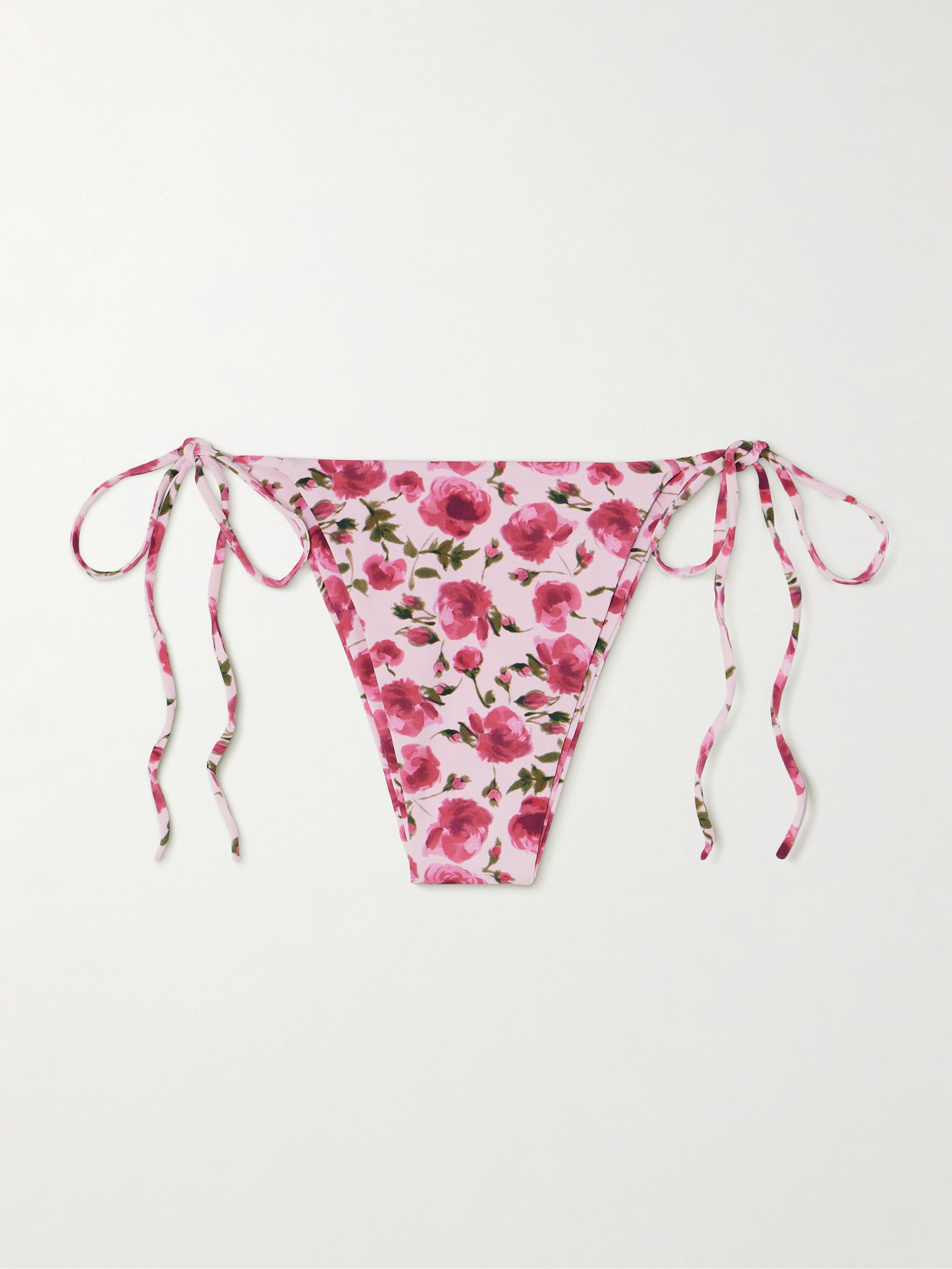 Shop Magda Butrym Floral-print Bikini Briefs In Pink