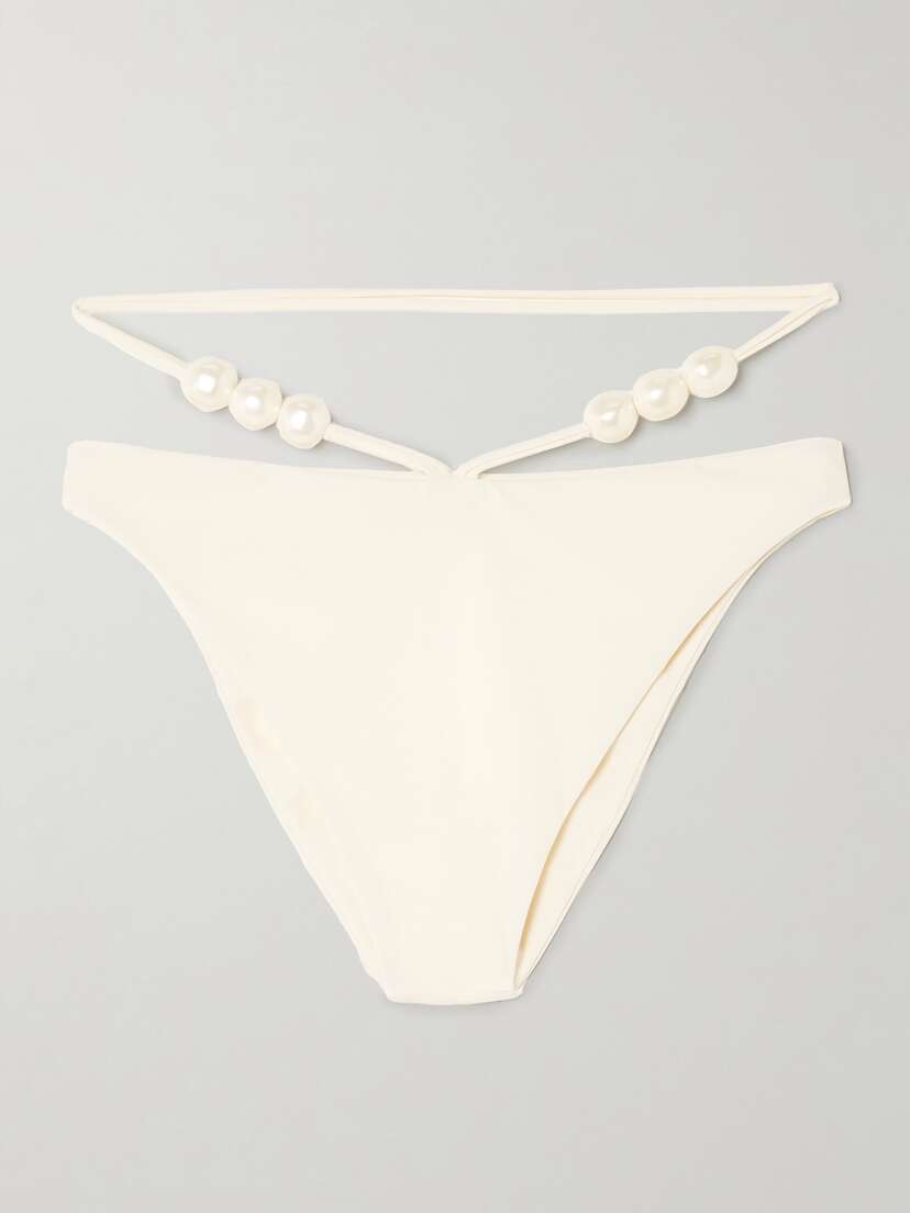 Magda Butrym Faux Pearl-embellished Bikini Briefs