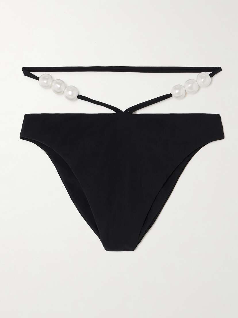 Magda Butrym Faux Pearl-embellished Bikini Briefs