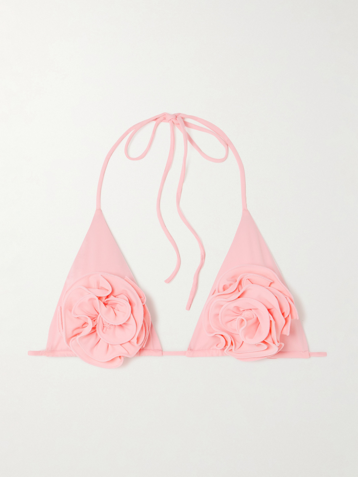 Shop Magda Butrym Appliquéd Triangle Bikini Top In Pink