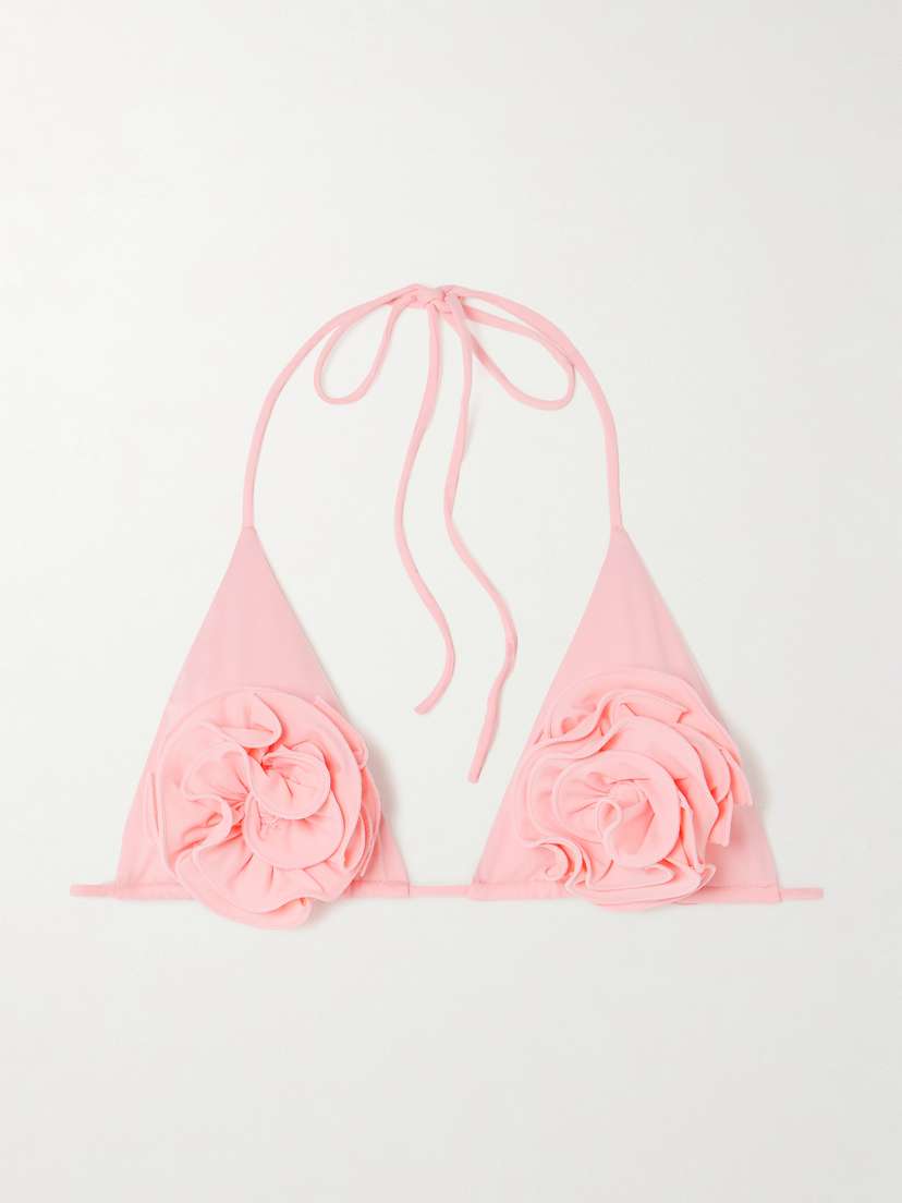 Magda Butrym Appliquéd Triangle Bikini Top