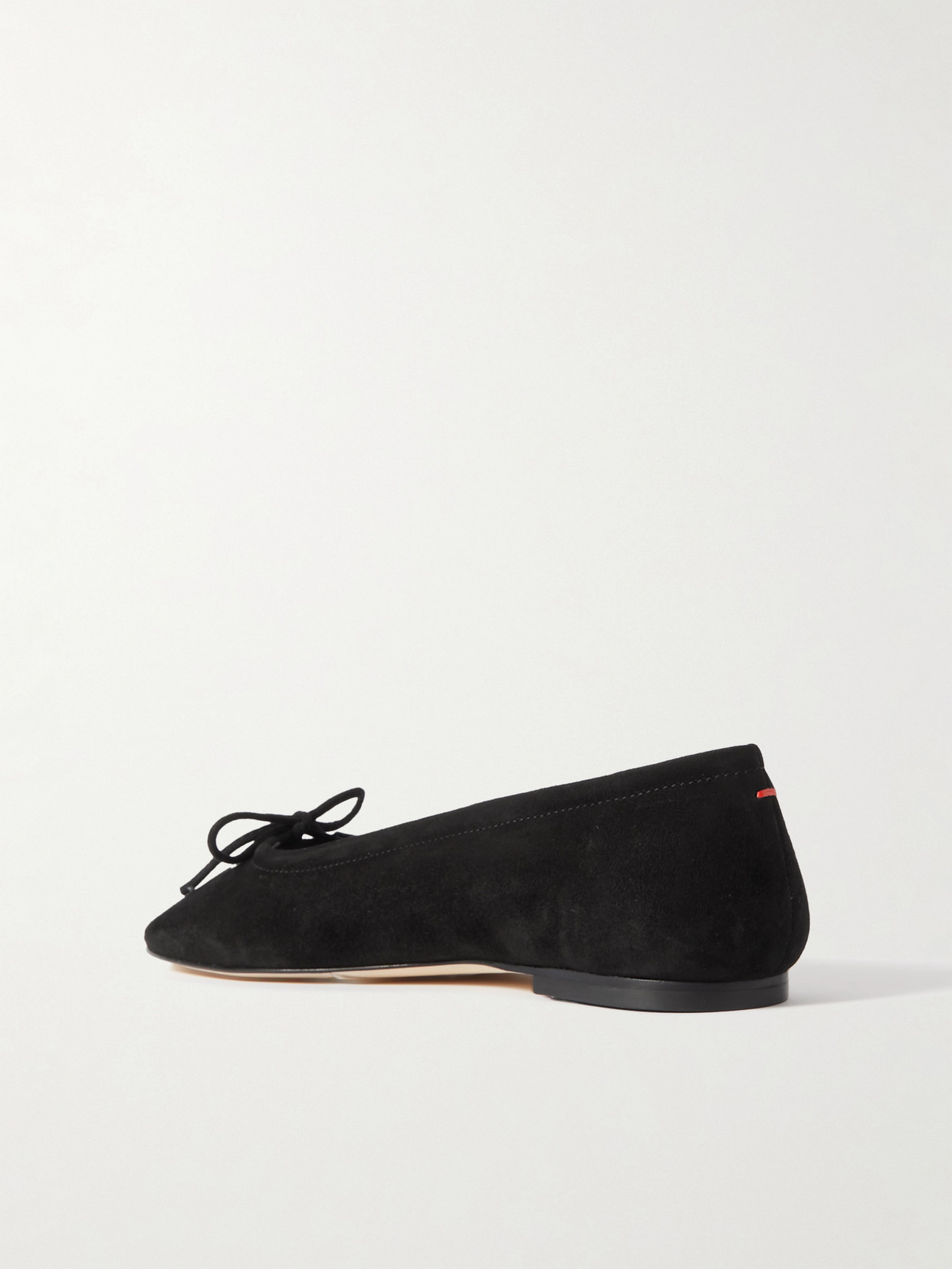 Shop Aeyde Delfina Suede Ballet Flats In Black