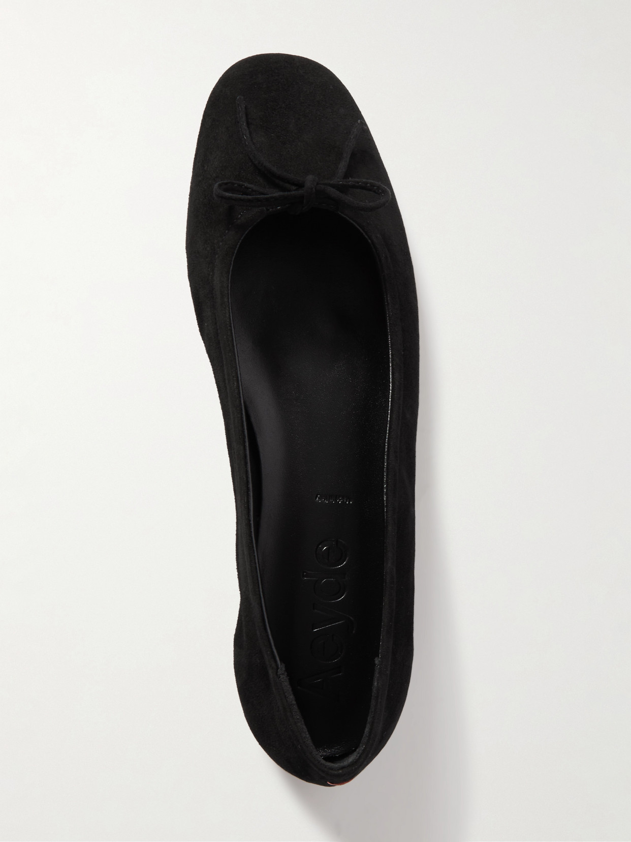 Shop Aeyde Delfina Suede Ballet Flats In Black